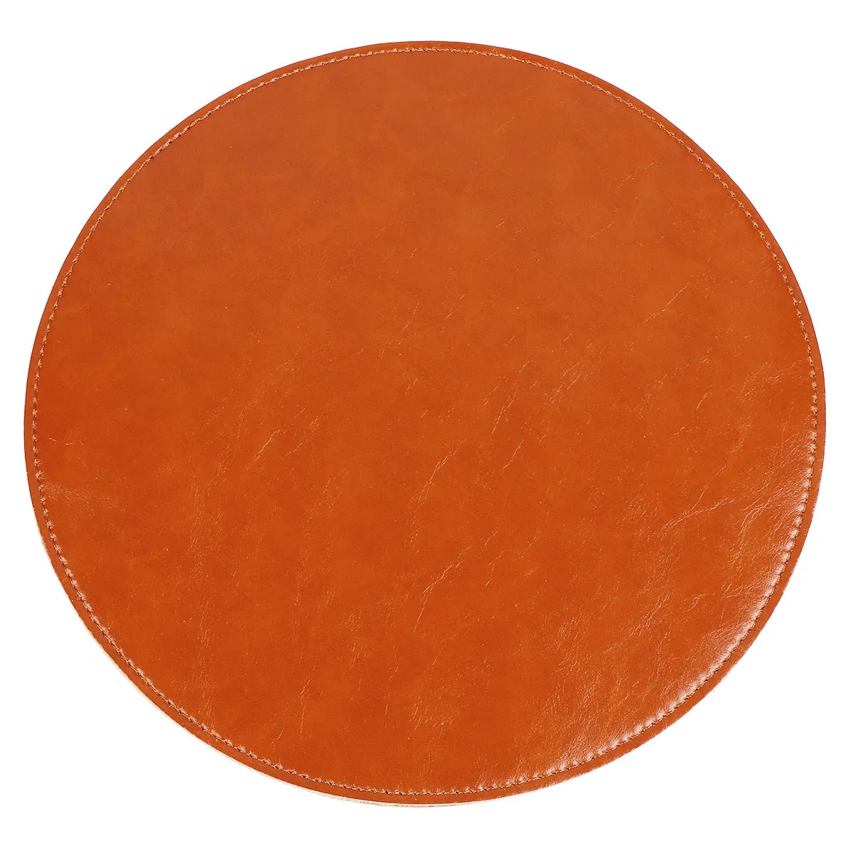 Premium Microfiber Round Mouse Pad Double-Sided Design for Gaming Laptop Desktop Smooth Precision Control Non-Slip Light Brown