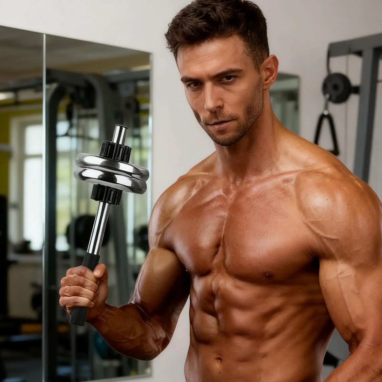Dumbbell Handles Wrist Bar Workout Gear Forearm Strength Trainer For Women Men Home Workplace Gym Fitness Daily Routine