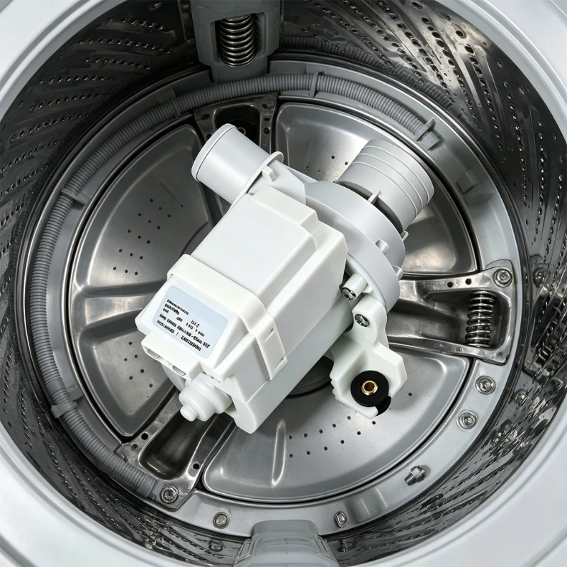 228C2389P001 Washer Pump Replacement White Plastic Drain Pump Assembly with DP040-064 Reference, Single Unit for Laundry