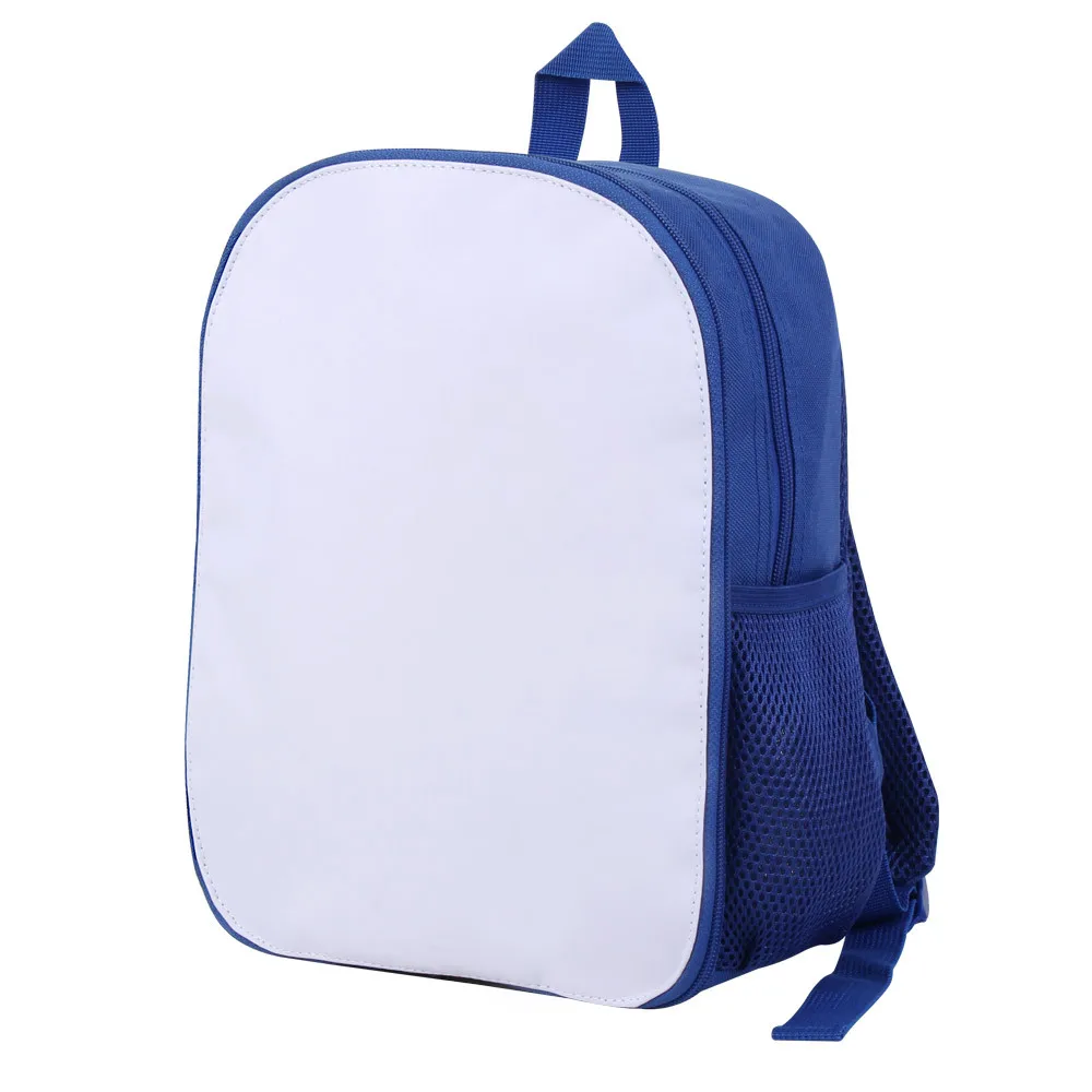 Mochila de 3 piezas para niños, bolsas escolares de poliéster en blanco de una sola cara, DIY, 12 pulgadas