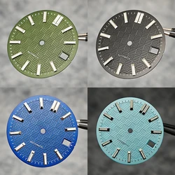 28.5mm Green Luminous Watch Dial with Single Calendar Date Watch Faces Modification Watch Accessories for NH35/NH36 Movement