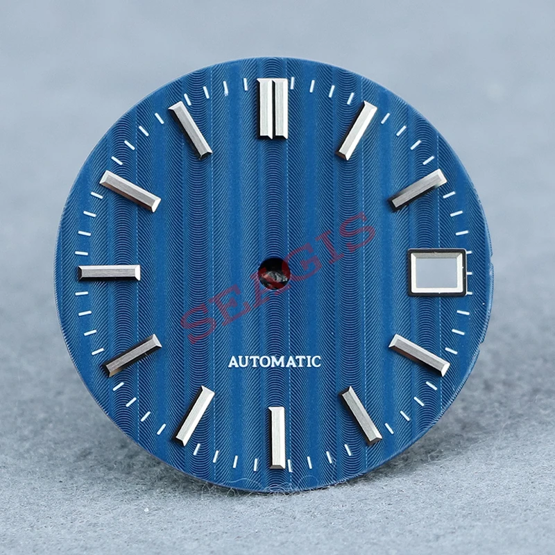 SEAGIS GS Mod NH35 dial 28.5mm Cloth pattern Fit Dial NH35 Movement high Quality No Logo