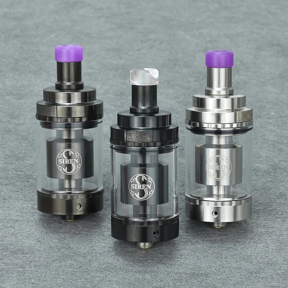 Siren V2 GTA MTL RTA Rebuildable Tank RTA single coils 22mm/24mm Airflow rta tank Atomizer 2ml/4.5ml rta vs kayfun x rta