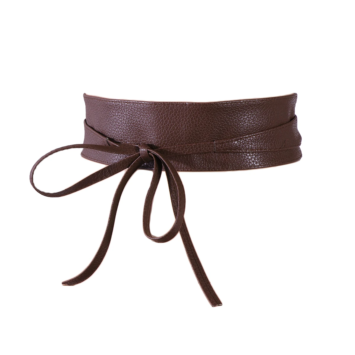 

Fashion Women Pu Wide Waist Belt Bow Tie Cinch Strap Wrap For Dress Coat Blouse Loose Clothing Accessory Slim