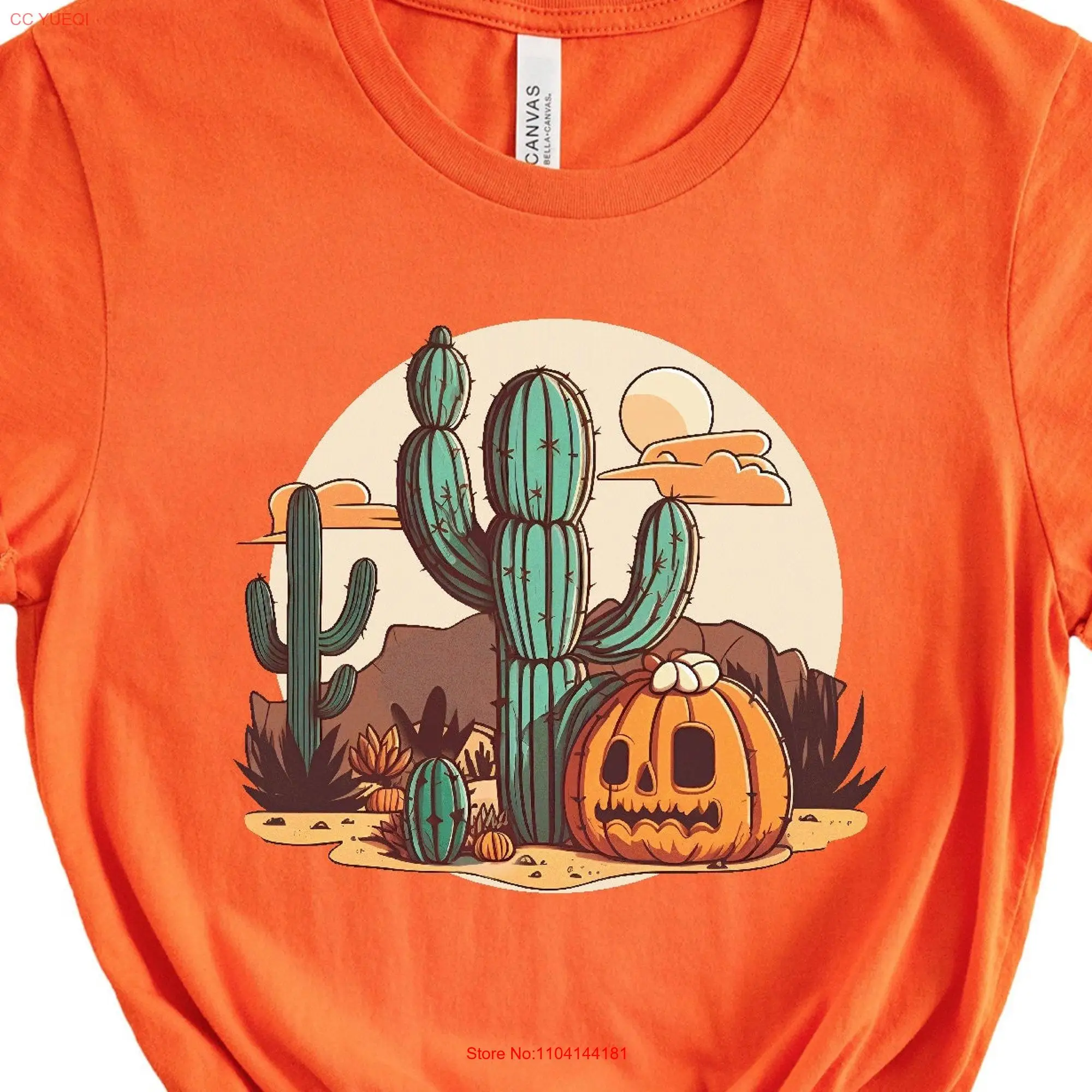 Halloween T Shirt Pumpkin Western Trick or Treat SweaT Funny Country long or short sleeves