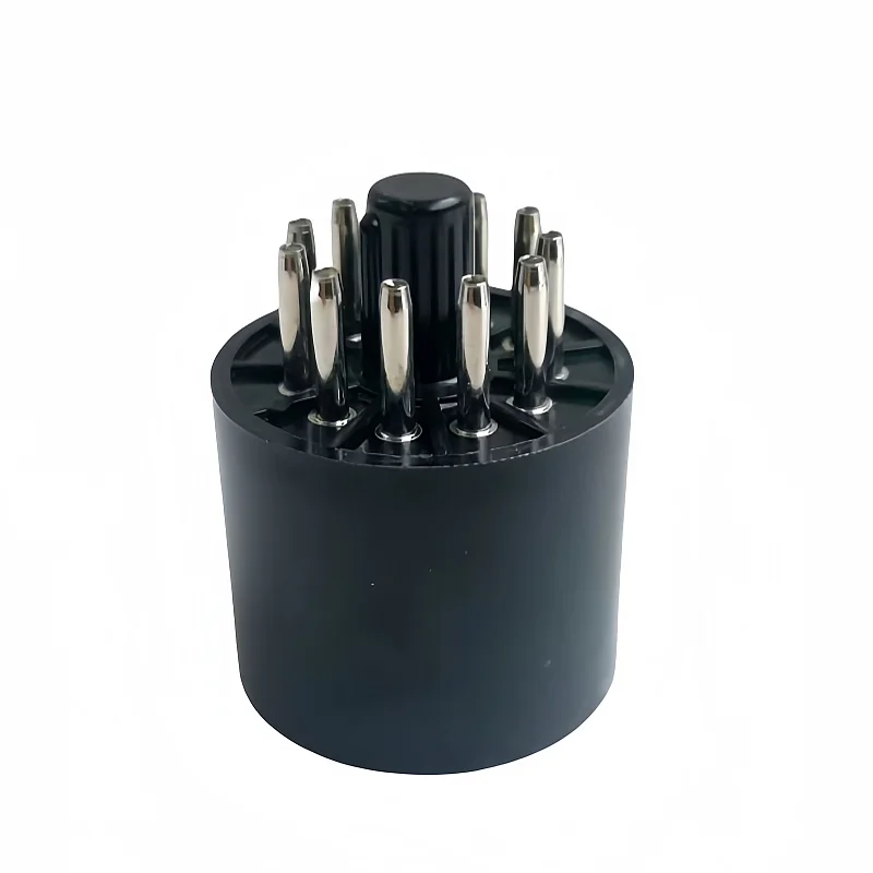 Ampmart-enchufe de tubo de vacío negro S11AES, enchufes de tubo electrónico de 11 pines, Base de tubo de baquelita verde, 1 Uds., negro