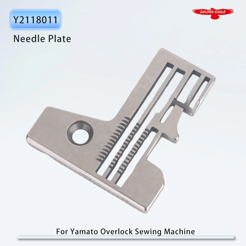 Y2118011 Needle Plate Fit Yamato AZ8400 Industrial Overlock Sewing Machine Parts Throat Plate Genuine Quality