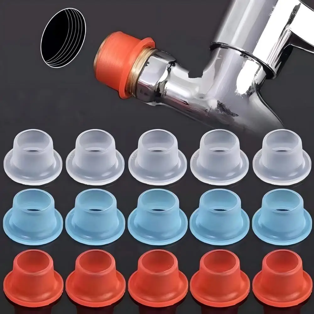 Anel de Vedação de Silicone para Rosca de Torneira, Conector de Mangueira de Chuveiro, Junta de Válvula, Anel de Vedação de Porca de Tubulação, Peça de Hidráulica para Banheiro