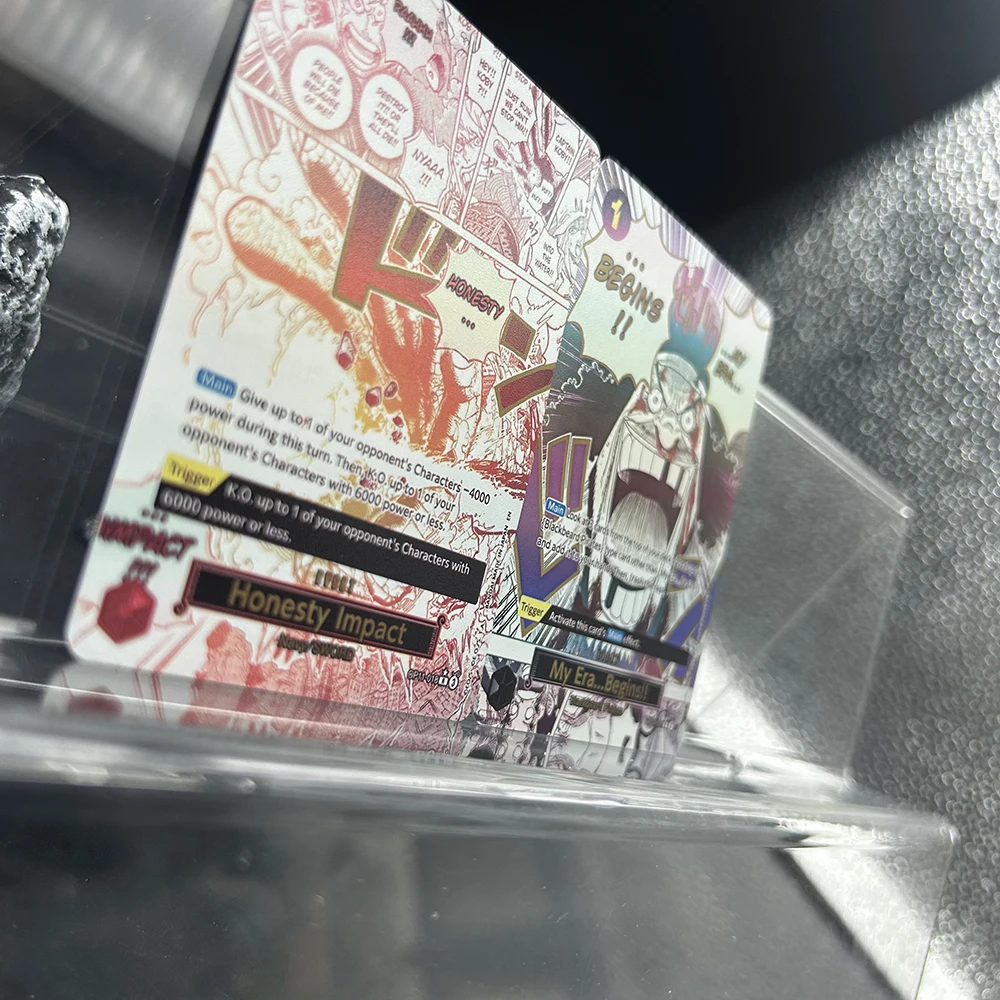 

Anime Opcg Proxy Collectible Cards Honesty Impact My Era Begins!! 075/093 Manga Alternate Art Holo Foil Premium Collectible Card