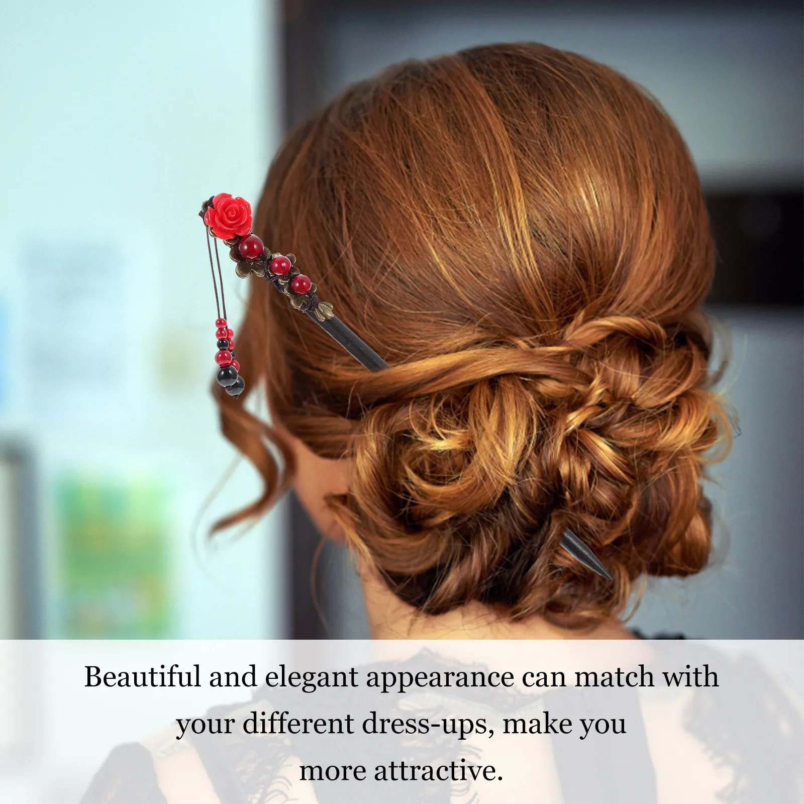 

2 шт. винтажные китайские заколки для волос в старинном стиле, изысканные и нежные аксессуары для причесок, элегантные и очаровательные, для женщин