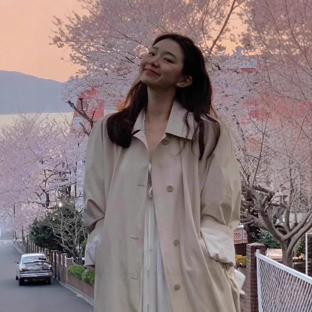 

NW Sle Long Coat Jaet oulder Insertion Pure Color Korean System Women's Simple High-End Feeling Coat