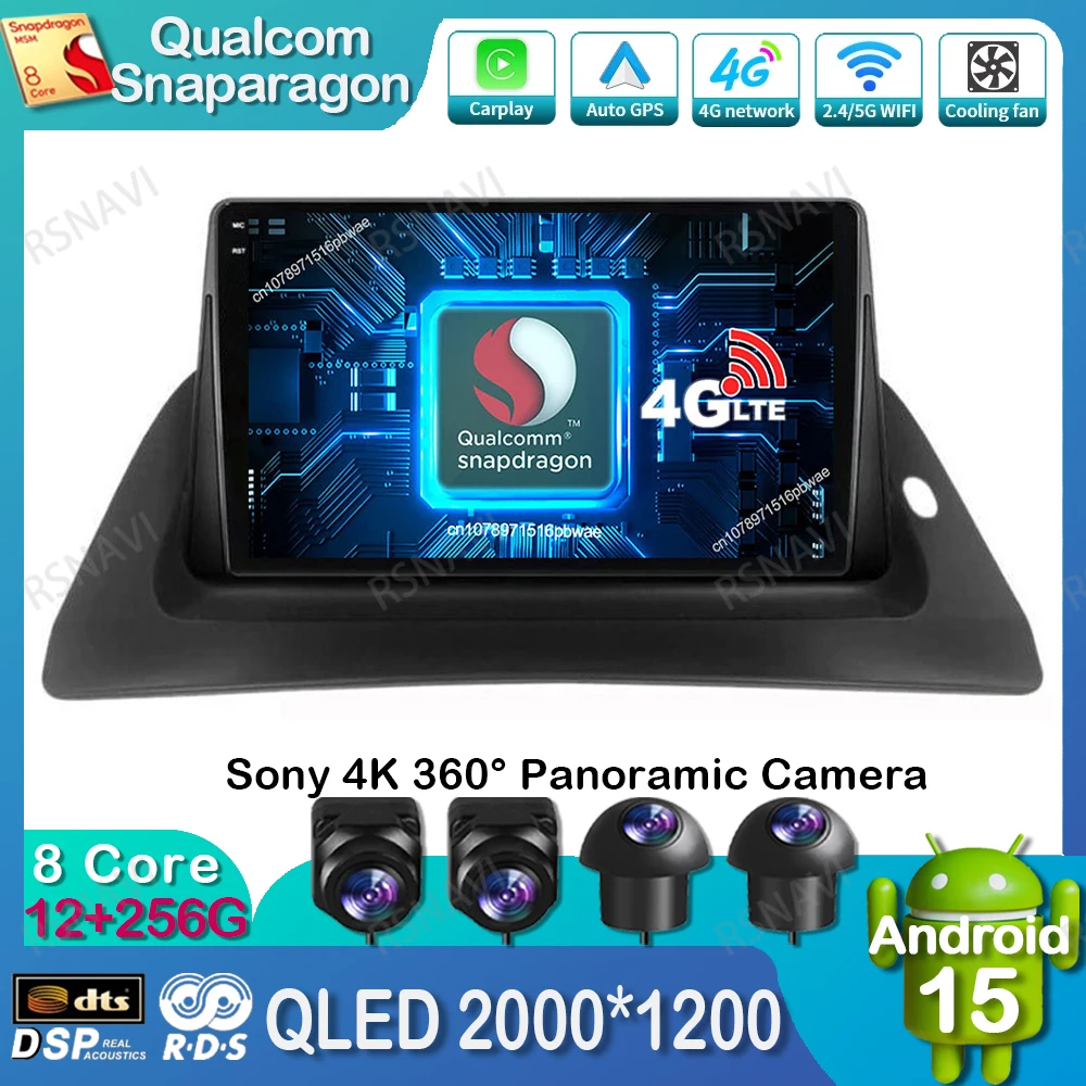 

Android 15 Car Radio For Renault Kangoo 2009 2012 2015 2016 2017 2018 4G LTE Stereo Qualcomm Navigation Wireless Carplay Auto BT