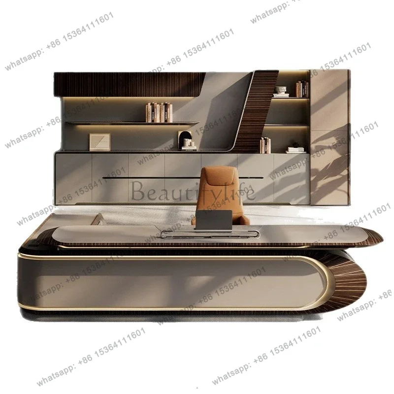 

D14Simple Chairperson Furniture President Space Desk Light Luxury High-end