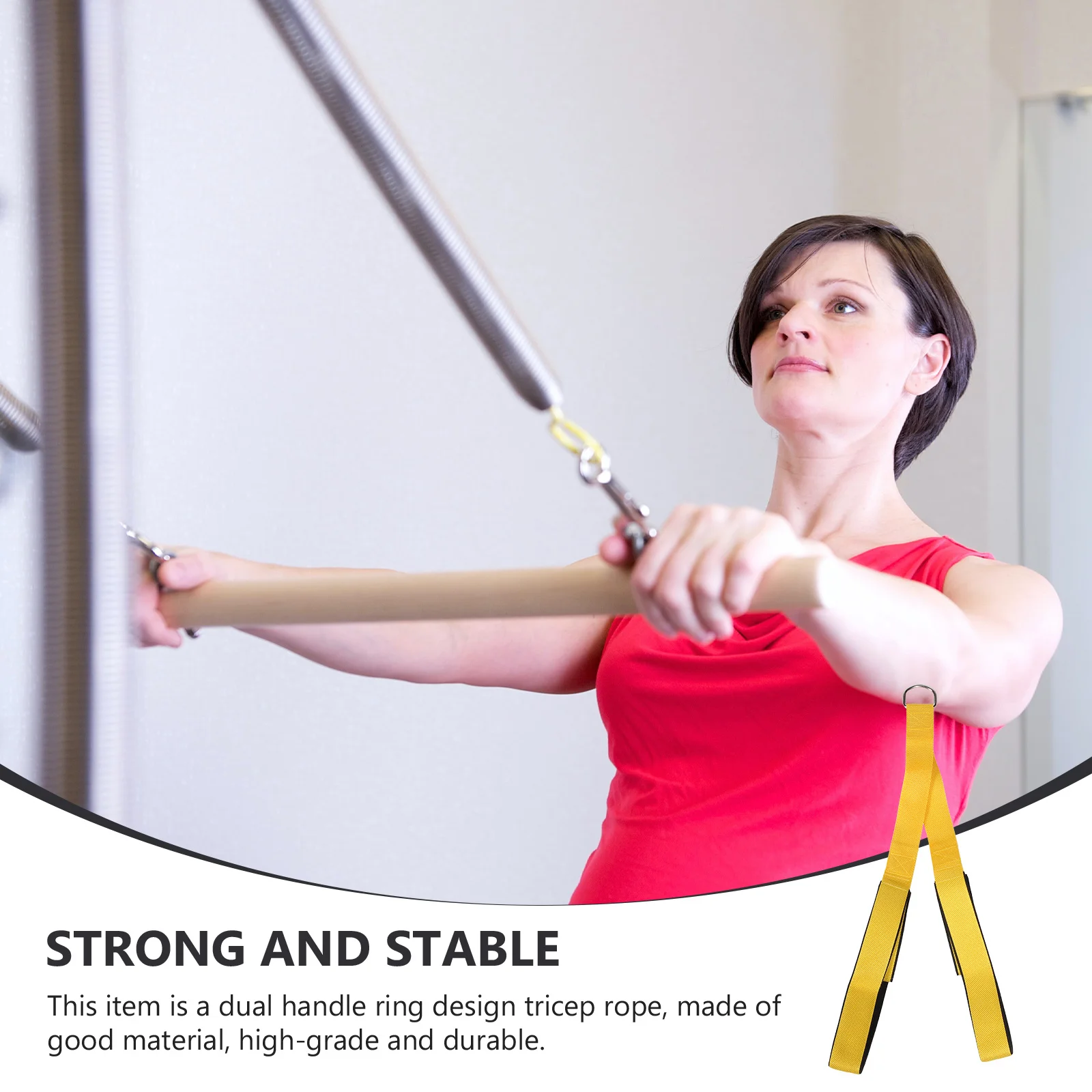 

Tricep Pull Bicep Training Rope Dual-Head Design Non-Slip Handle Downward Face Tension Rope Fitness Tool For Arm Grip Strength