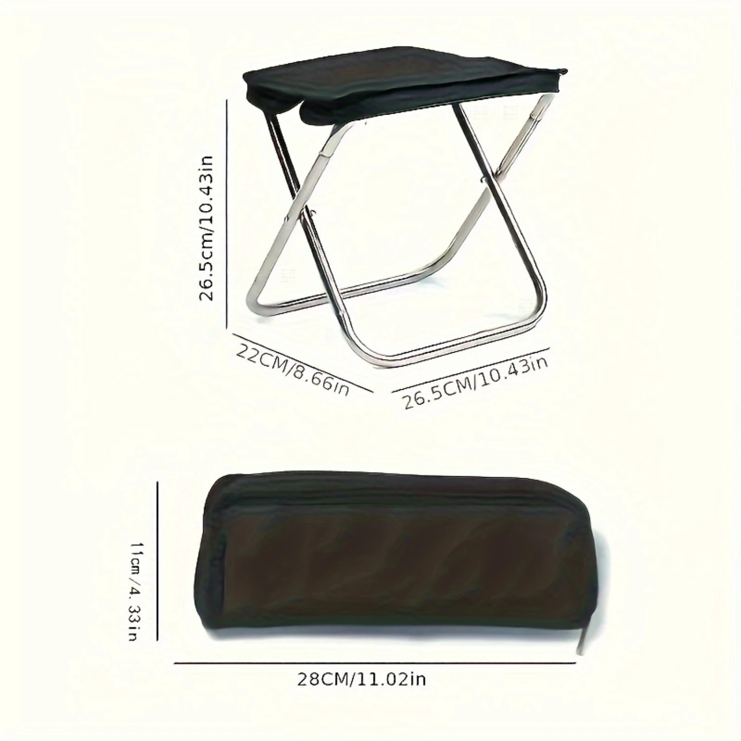 Portable Folding Stool, Made Of Ultra-light Aluminum Alloy, Convenient For Outdoor Camping And Fishing Poop stool Portable stool