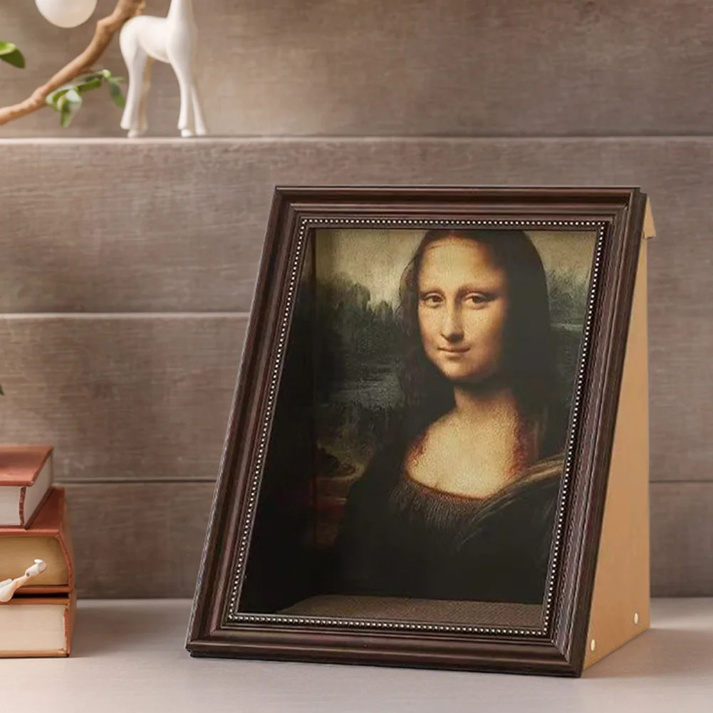 

Mona Lisa Cat Nest Oil Painting Cat Bed Decorative Art Frame Cat House Mona Lisa Cat Cave for Indoor Cats