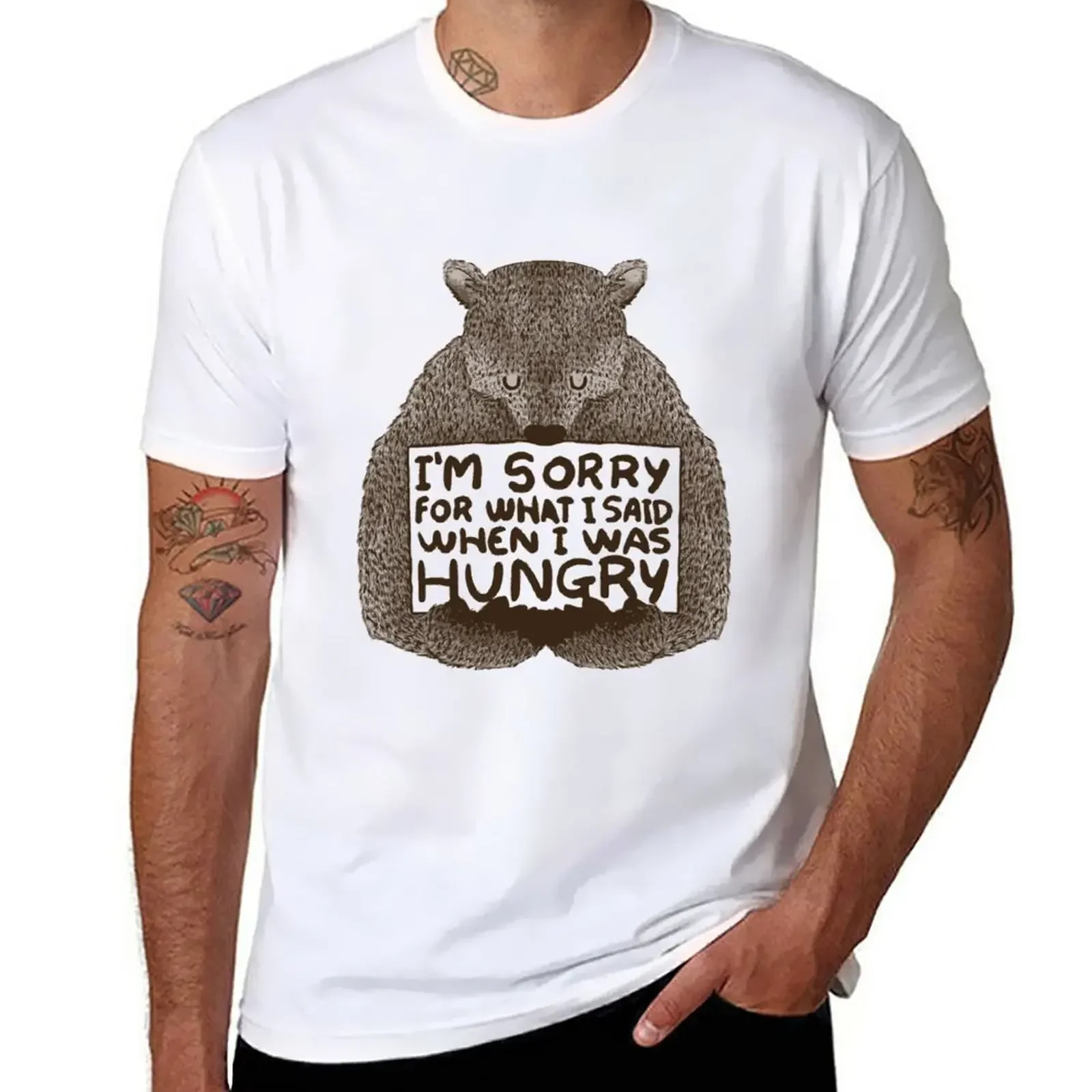 Im sorry for what i said when i was hungry T-Shirt blanks oversized designer t shirt men