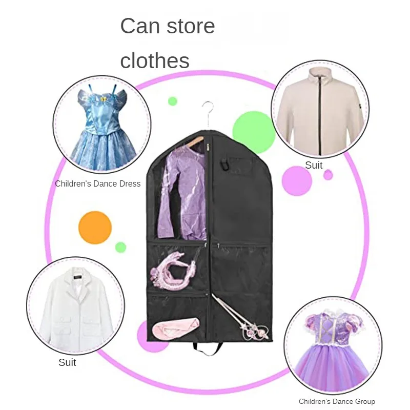 210D Oxford Cloth Children\'s Dance Skirt Storage Bag Washable Children\'s Clothes Dust Bag Multi-purpose Suit Bag Garment Cover
