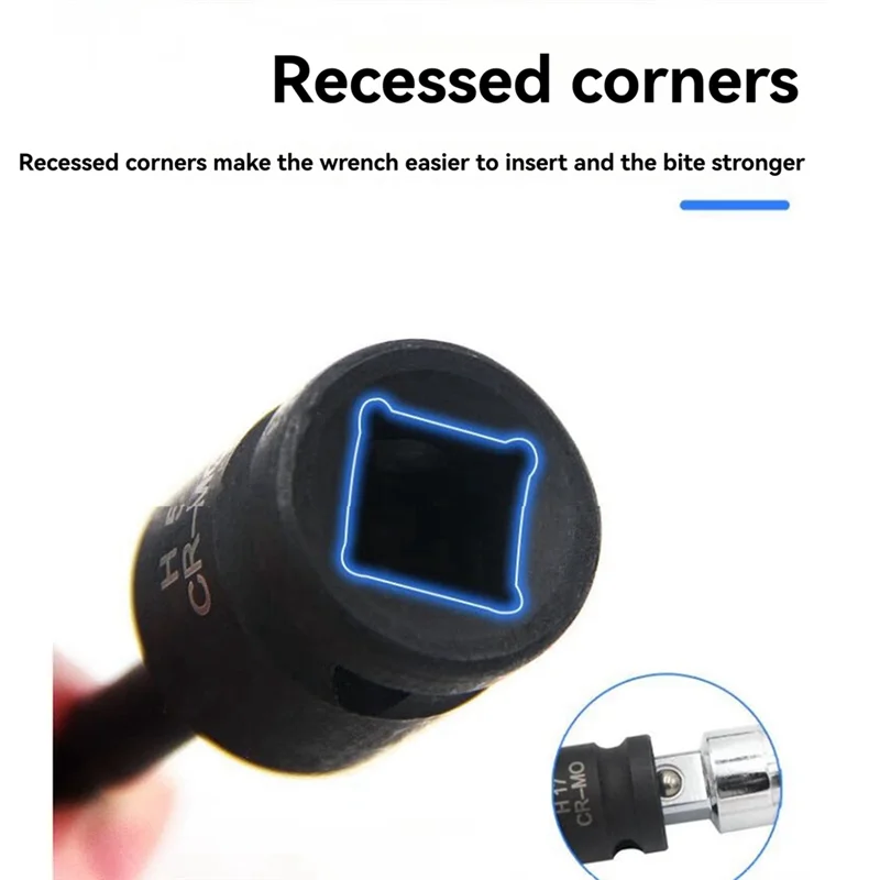 1/2 Inch Impact Hex Socket Bit 12.5Mm H5-H19 Inbussleutel Socket Bit Slagmoersleutel Socket Adapter Tool-BAAX