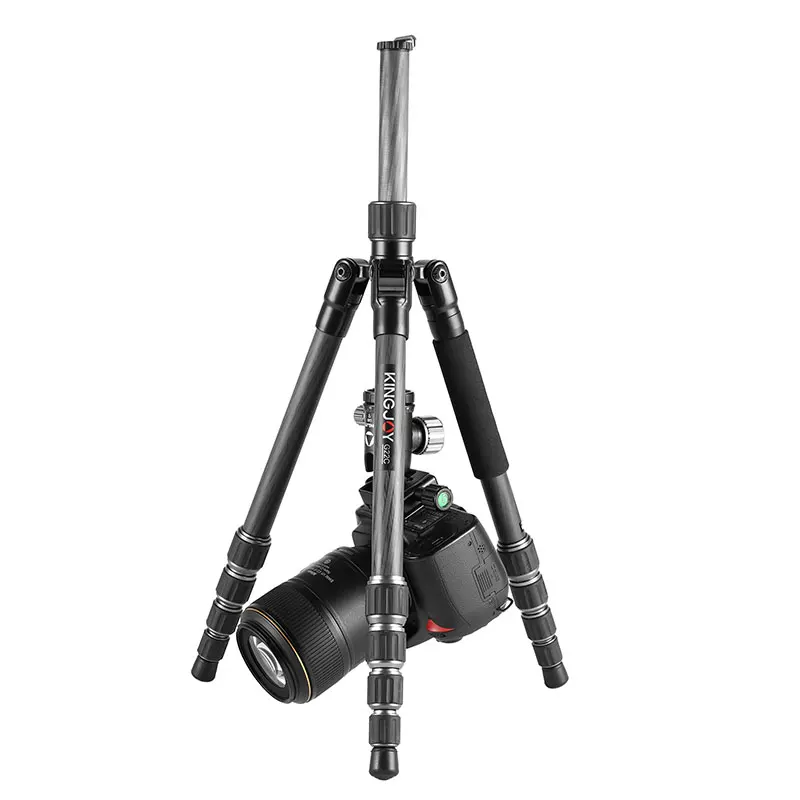 KINGJOY G22C Carbon Fiber Tripod Professional Digital Camera Tripode Monopod DSLRs Canon Sony Nikon Travel Tripe Stand 143cm Max