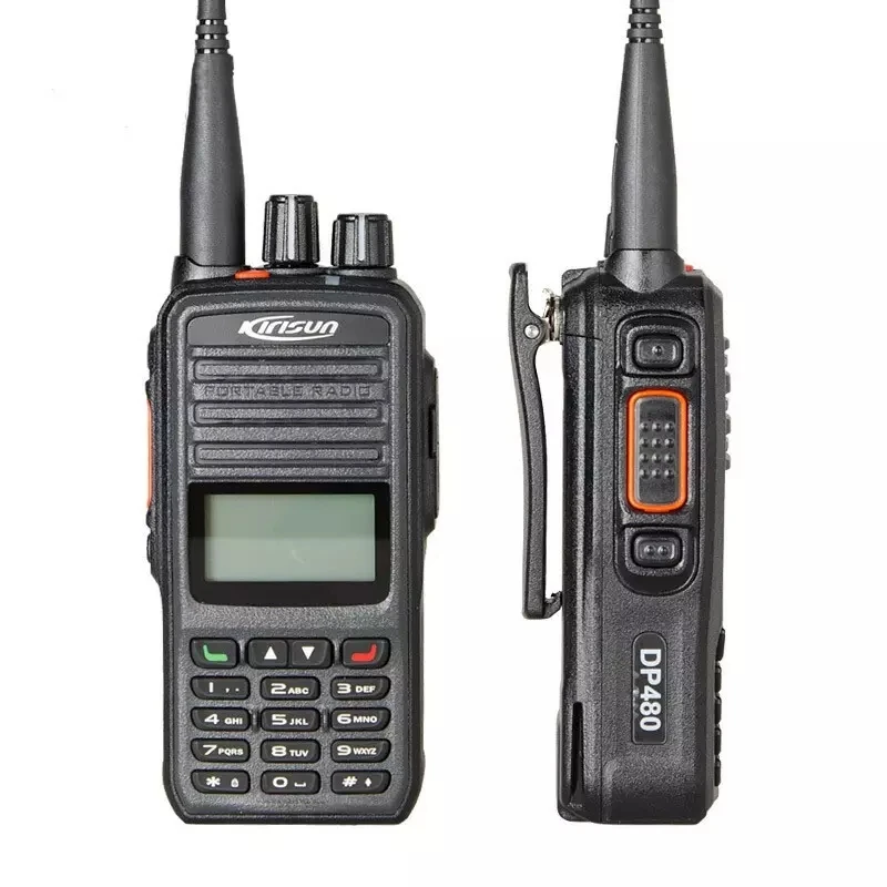 KIRISUN Dual band Digital encrypted walkie talkie DMR 10W long talk distance two way radio DP480