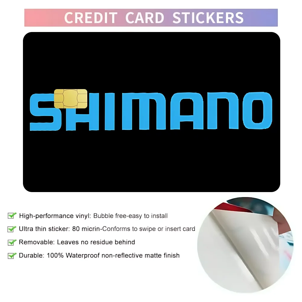 S-Shimano Stickers For Debit Credit Card Spend Or Save Shell On Off Ultra Thin No Fade Sticker Skin Cover Film