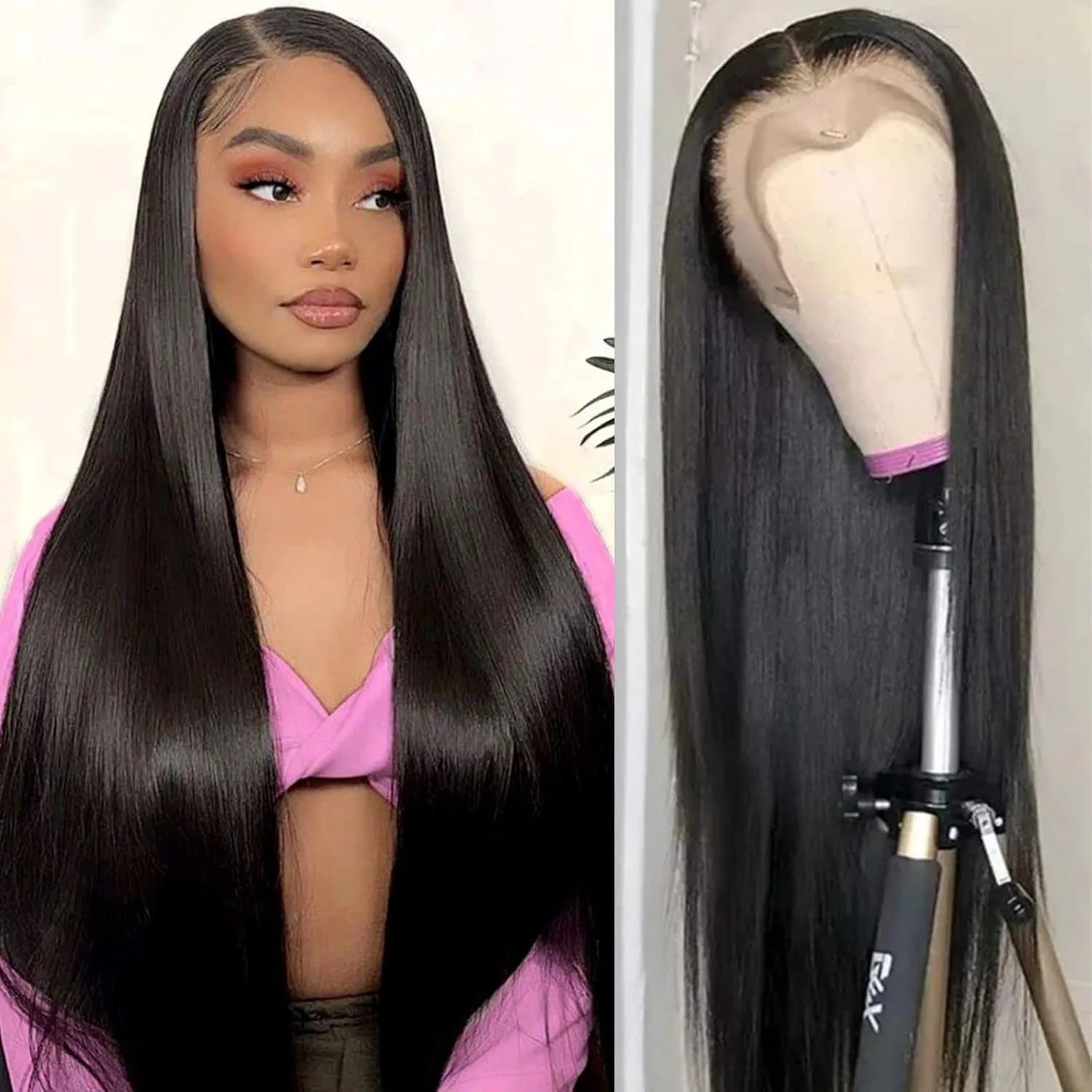 

30 40 Inch 13x4 Bone Straight Lace Front Human Hair Wigs 200% Density 13x6 HD Lace Frontal Wigs Human Hair Wig Pre Plucked