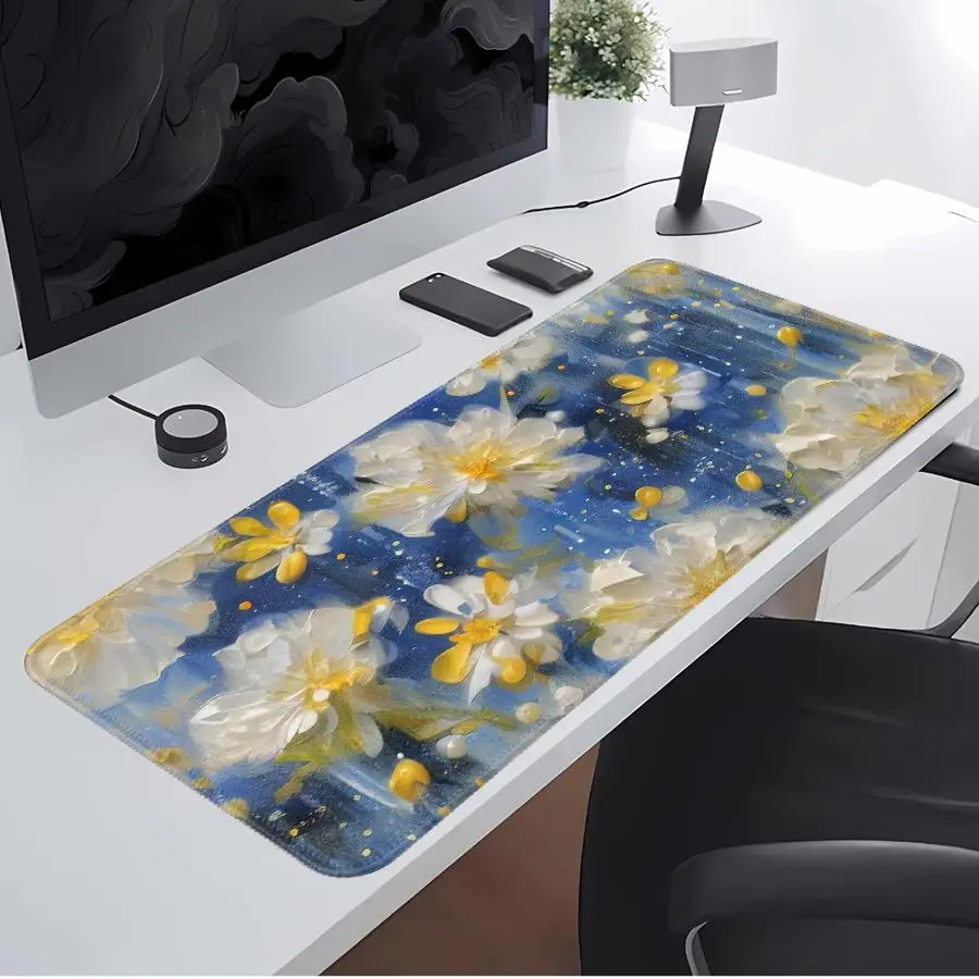 Mouse Pad Game Console Pad Computer Laptop Pad Keyboard Mouse Pad office Pad Desk accessories rubber Beautiful Flowers