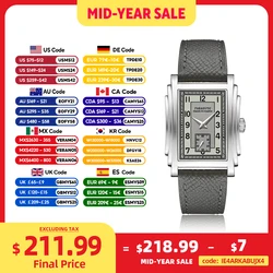 FARASUTE Original Design Square Manual Mechanical Men's Watch Seagull Movement Luxury Retro Sapphire Mirror Waterproof Men Watch