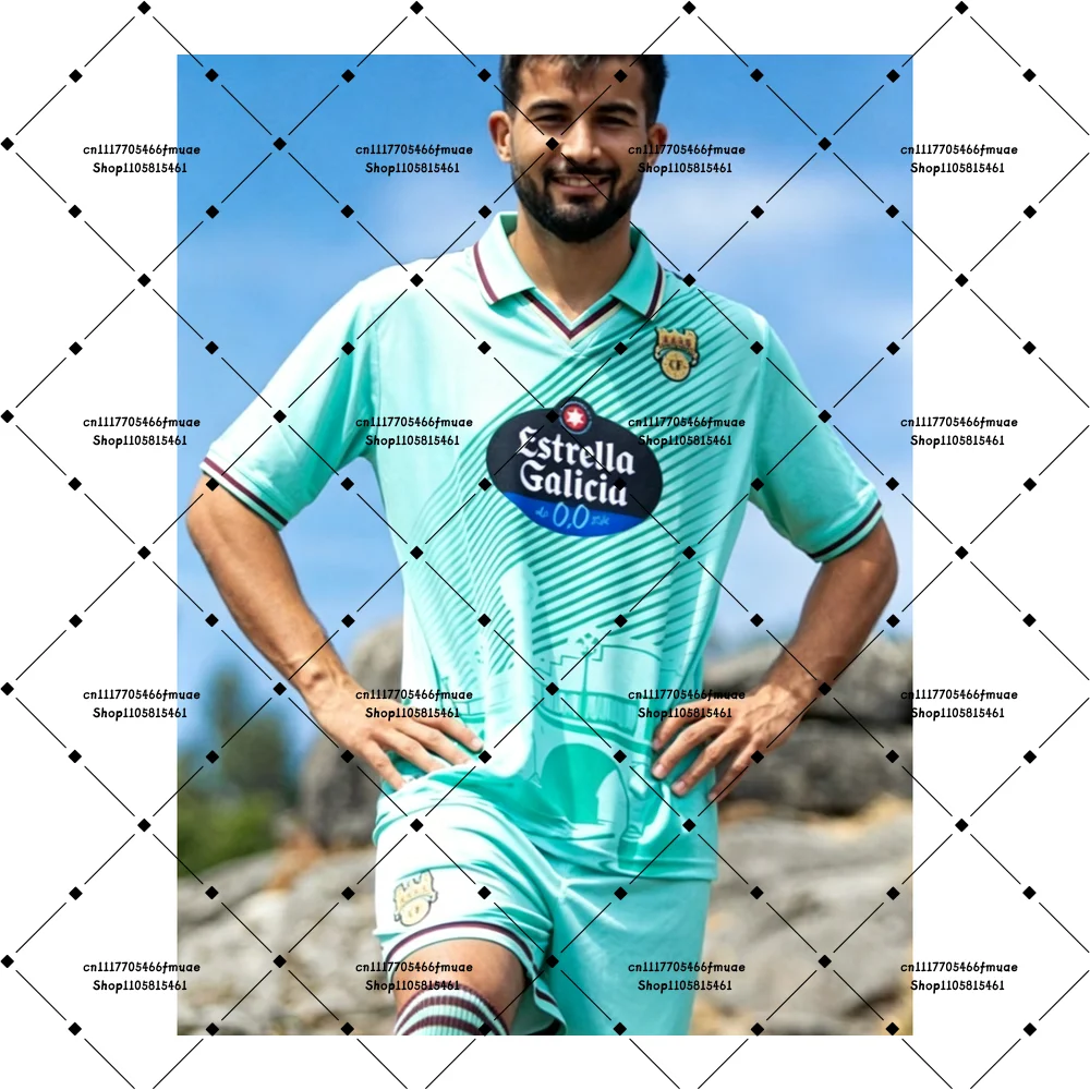 2026-27 Spain Mens Outdoor Soccer Sport Top Adult T-shirt Pontevedra CF Unisex Home Breathable Training Dry-fit Football Jersey