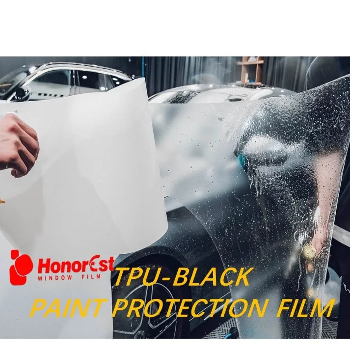 TPU-BLACK PAINT PROTECTION FILM PIANO BLACK USA QUALITY SELF HEALING TOP COATING PROTECTIVE LINER CAR TPU PAINT PROTECTION FILM