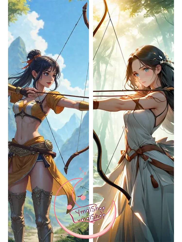 

Dakimakura Cover Unlimited AI Custom Size Double-sided Print Life-size Body Skin-Friendly Fabric girl-elf body pillow case