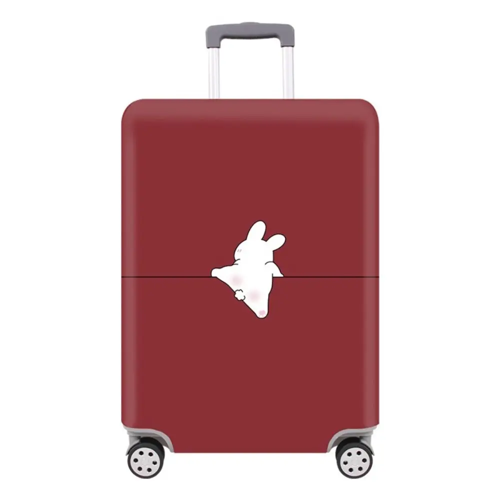 حقيبة تروللي بعجلات مضادة للخدش، واقي أمتعة مقاوم للغبار، غطاء أمتعة على شكل حيوان لطيف، أغطية حقيبة مرنة متينة في الهواء الطلق