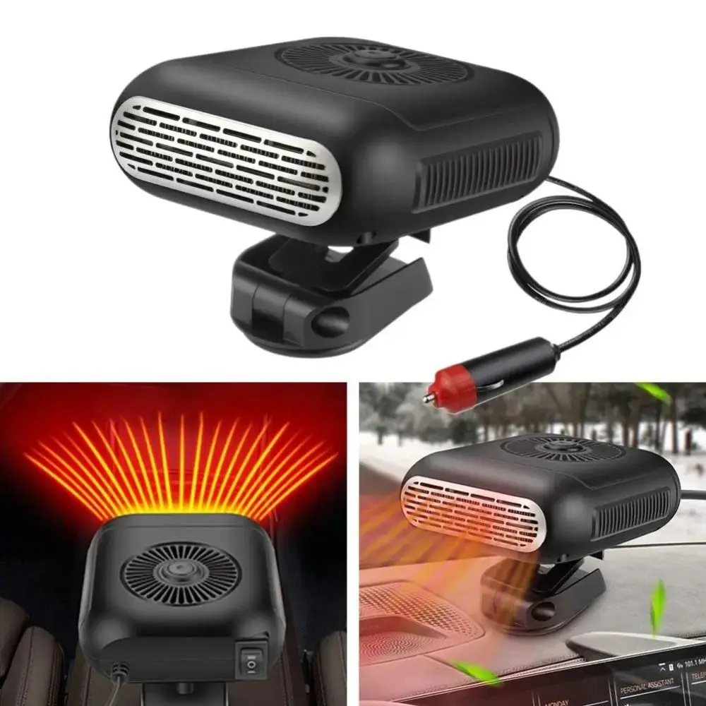 12V/24V Car Heater 360 Degree Adjustable 2 Level Temperature Car Defroster Demister Electric Universal Windshield Demister