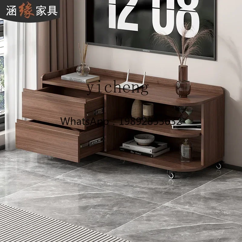 

removable TV cabinet living room floor-to-ceiling storage locker integrated household TV stand
