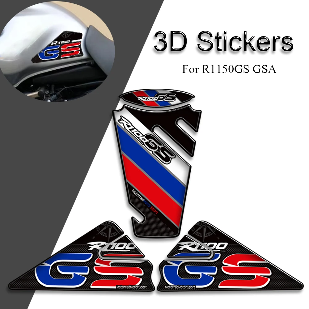 

Motorcycle Tank Knee Pad Grips Stickers Decals Protector Gas Fuel Oil Kit ADV Adventure For BMW R1150GS R 1150 GS R1150 GSA