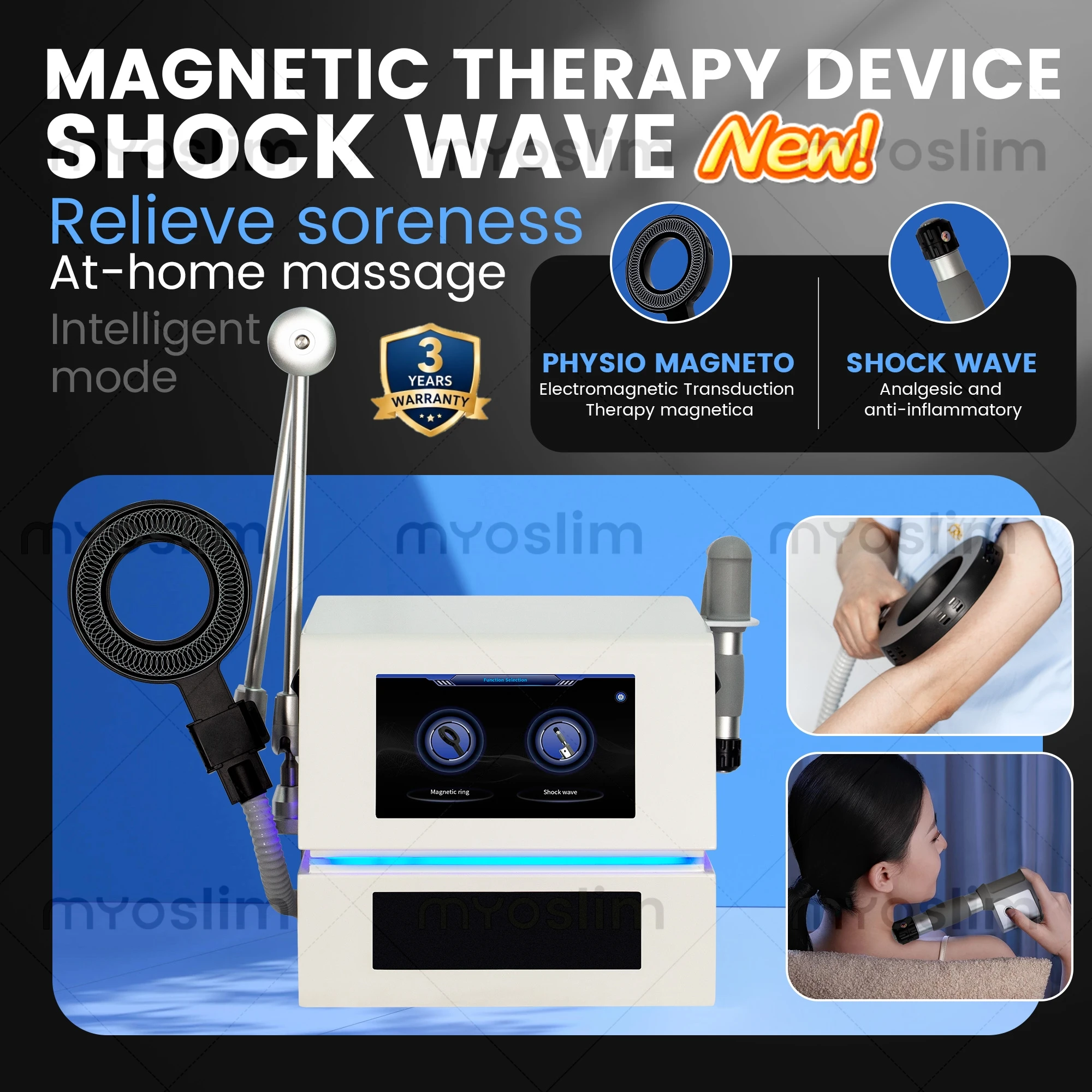 Portable Professional Physio Magneto PEMF Magnetotherapy - Hottest Pain Relief and Sports Injury Therapy for Physiotherapy