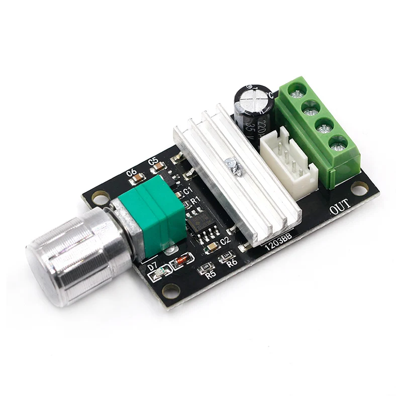 PWM DC motor governor development board module positive and negative belt speed control switch function circuit 3A