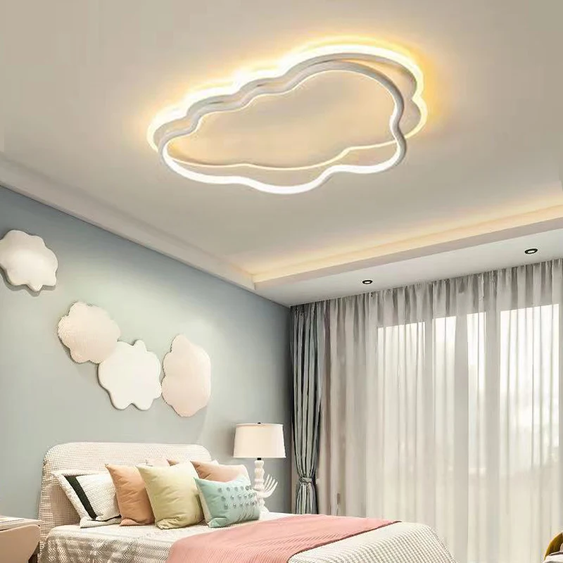 

Creative White Cloud Led Ceiling Lamp For Children Boy Girl Bedroom Study Cartoon Ceiling Chandelier Kids Room Ceiling Light