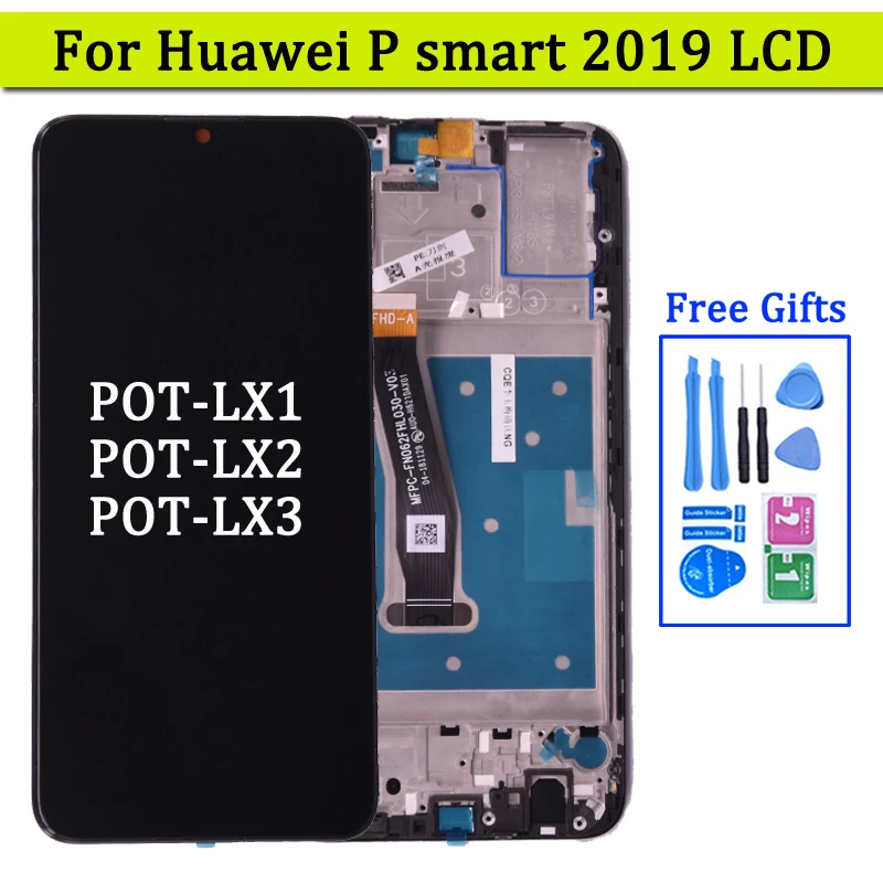 For Huawei P Smart 2019 LCD Display with Touch Screen Digitizer Assembly With Frame For P smart 2019 Repair Part