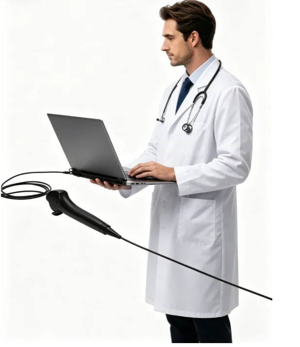BESDATA Nasopharyngoscope China  3.5/2.8mm   HD Rhinolaryngoscope Portable Low Price Flexible Endoscopy For Examination Diagnose