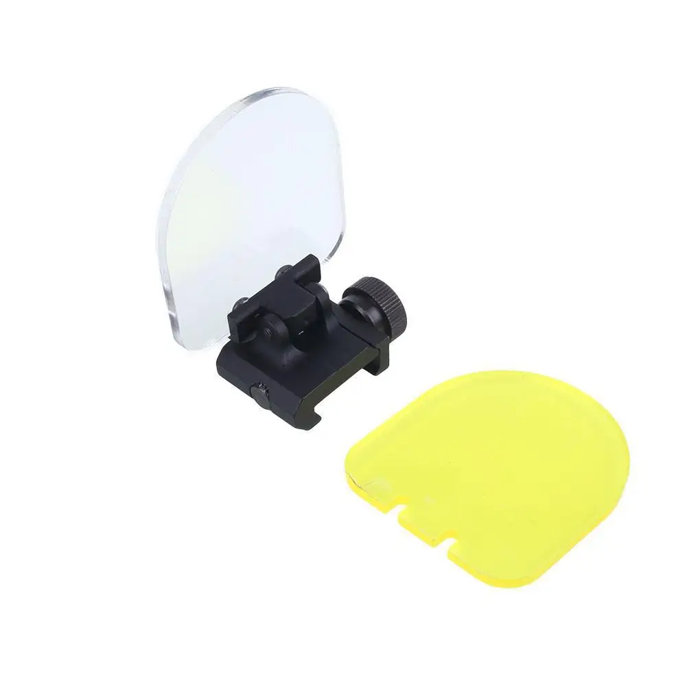 20mm Base Holographic Eye Protection Shield Foldable Dual Color Organic Glass Eye Protection Lens Lens Shield