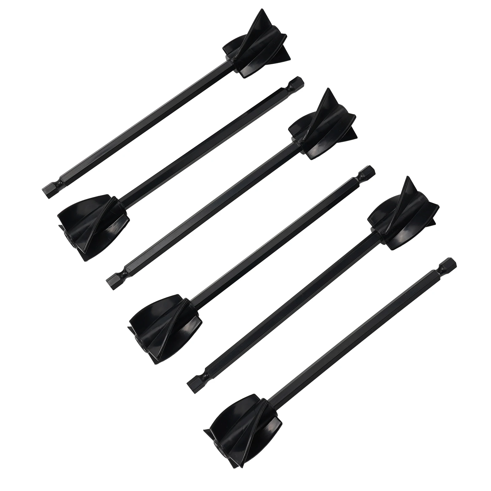 레진 및 페인트 교반용 에폭시 드릴 믹서 부착물 6개 세트 (스프링 믹서 포함, 부드럽고 균일한 혼합용)