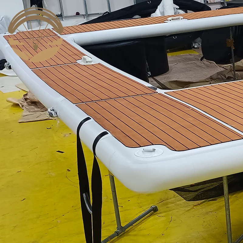 Yacht Boat gonfiabile galleggiante Ocean Sea piscina oceanica con sedie a rete piscina per Yacht Sea Pool Slide Dock Platform