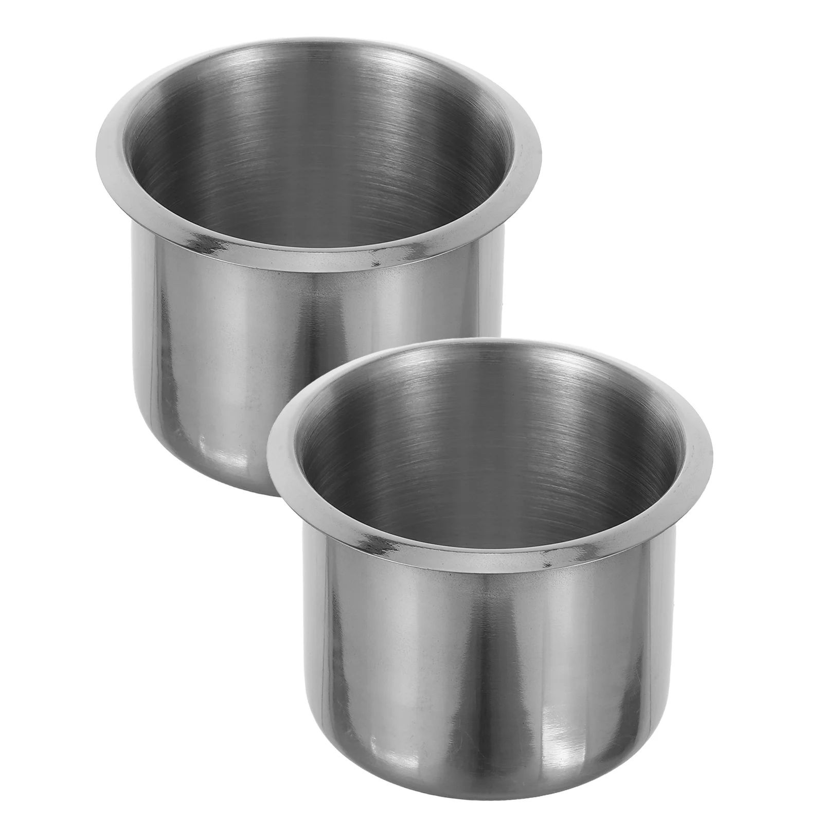 

2pcs Portable Rv Insert: Stainless Steel Drop-In Car Drink For Van Boat Table Armrest, Foldable Cup Holder For Rv