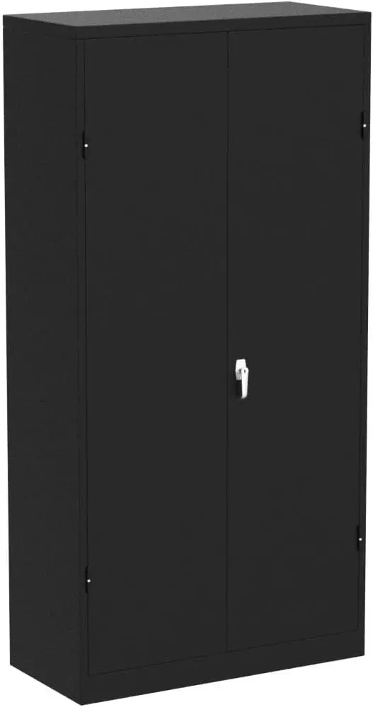 

72" Locking Steel Storage Cabinet w/Doors & Shelves, Tall Metal Cabinet Lockable Steel Cabinets for Home Office, Garage