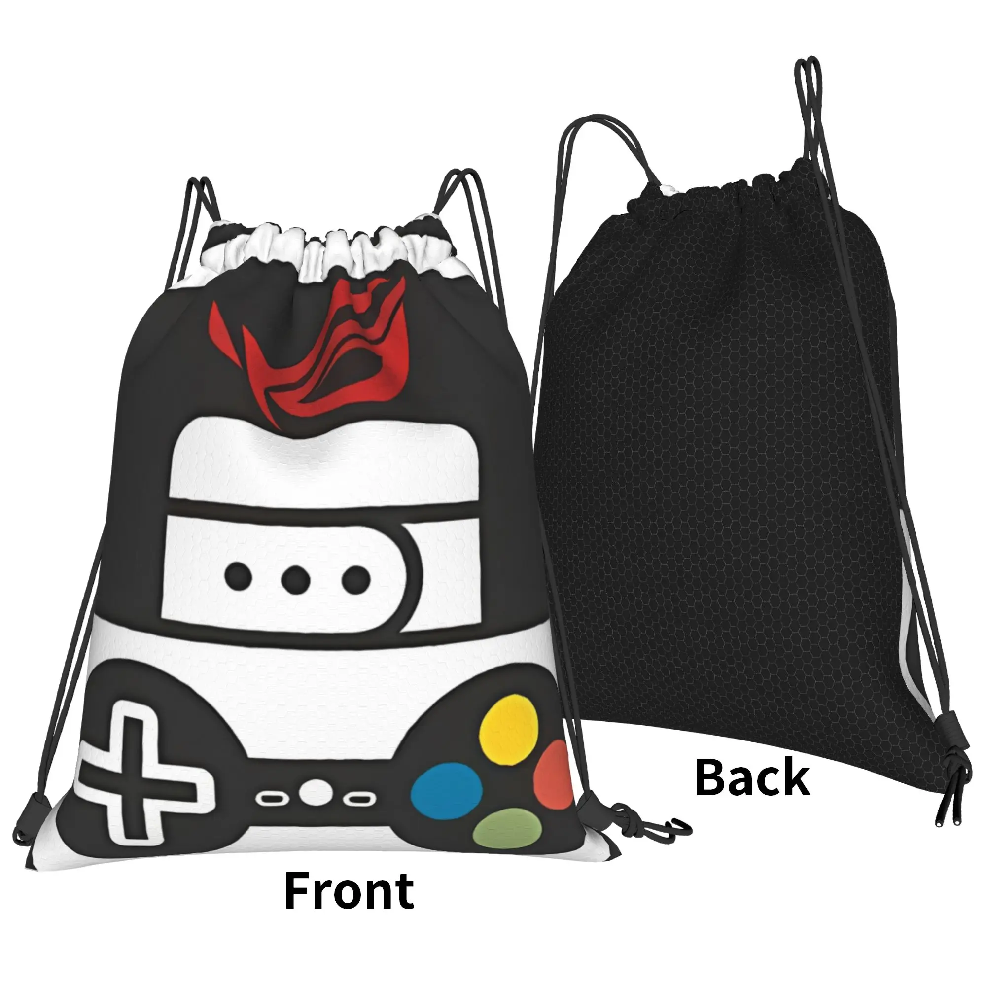 Gamer Head Rog Portable Travel Drawstring Bags Riding Backpack gym bag Graduation Youth Day gift Storage Backpacks