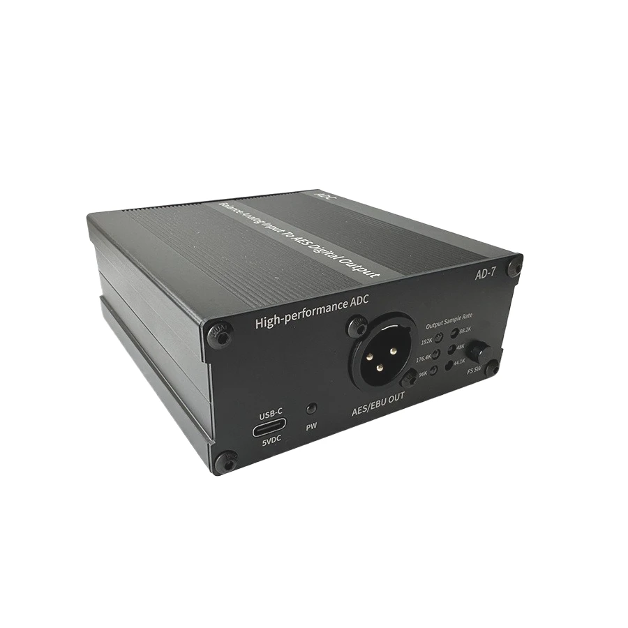AES/EBU Analog-to-digital Audio Converter Digital Audio Encoder Balanced Stereo Output 24 Bit 192K
