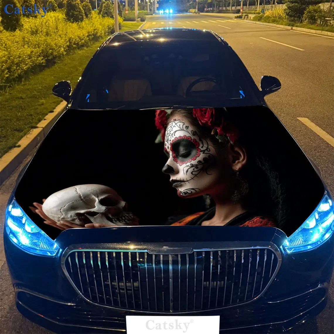 

Artist Undead - Женские виниловые обертки для макияжа из ПВХ для автомобиля, самоклеящаяся водонепроницаемая наклейка на капот автомобиля, защита украшения автомобиля S