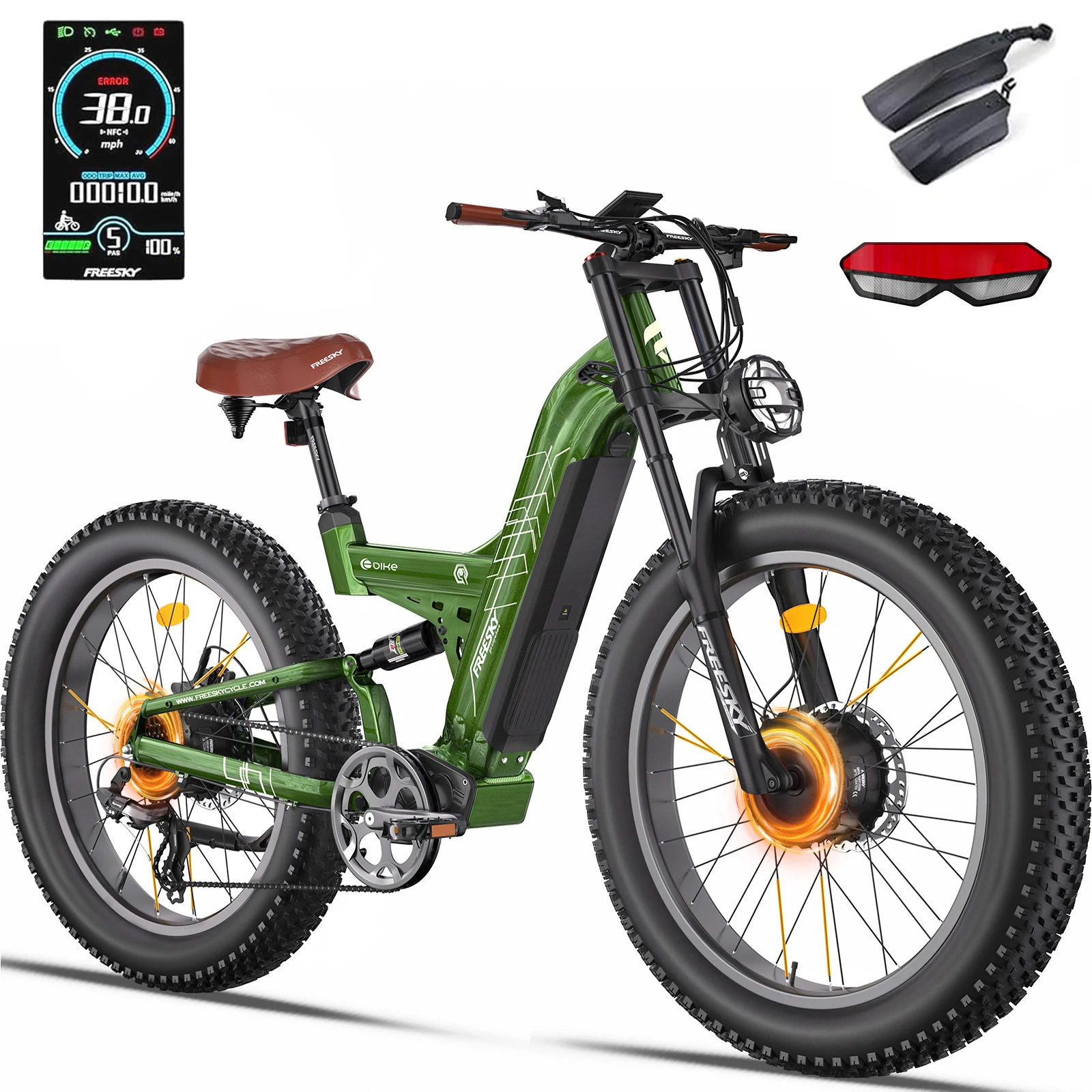 AliExpress Freesky M530 adult E-bike, 1000W*2 motor cityebike , 48V30Ah battery, 26-inch Fat Tire E-Mountain bike ，Electric Bike